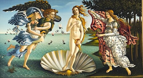 EL NACIMIENTO DIVINO DE VENUS SANDRO BOTTICELLI 1486